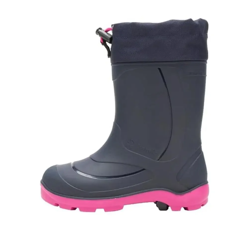 Kamik Snobuster1 Insulated Waterproof Snow Boots Navy Magenta Kids Girls Size 1
